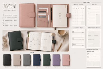 The Signature Leather Life Planner – All-in-One Journal & Organizer